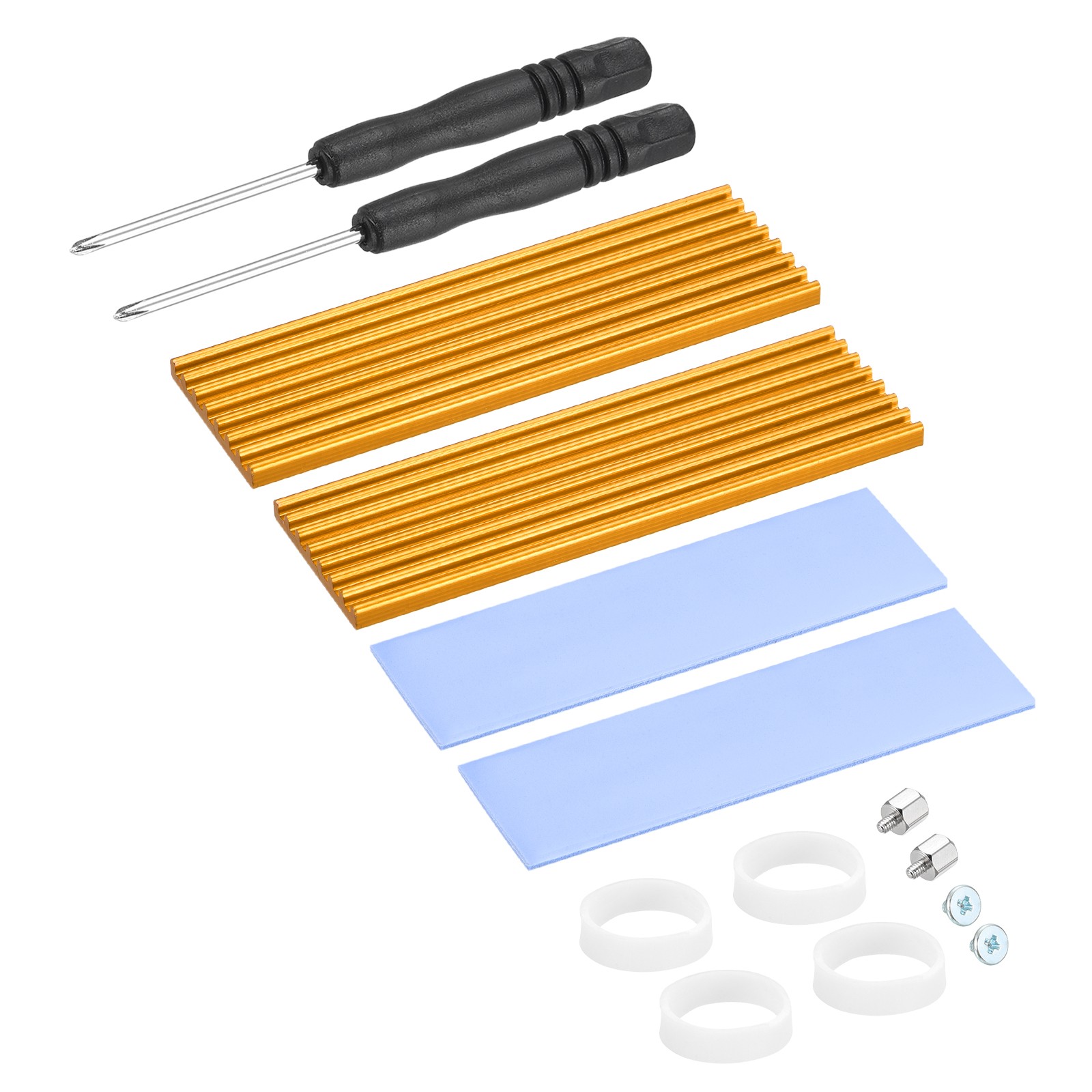 2 Pcs M.2 2280 Nvme SSD Heatsink Kit 70x22x3mm Laptop Memory Heatsink Copper