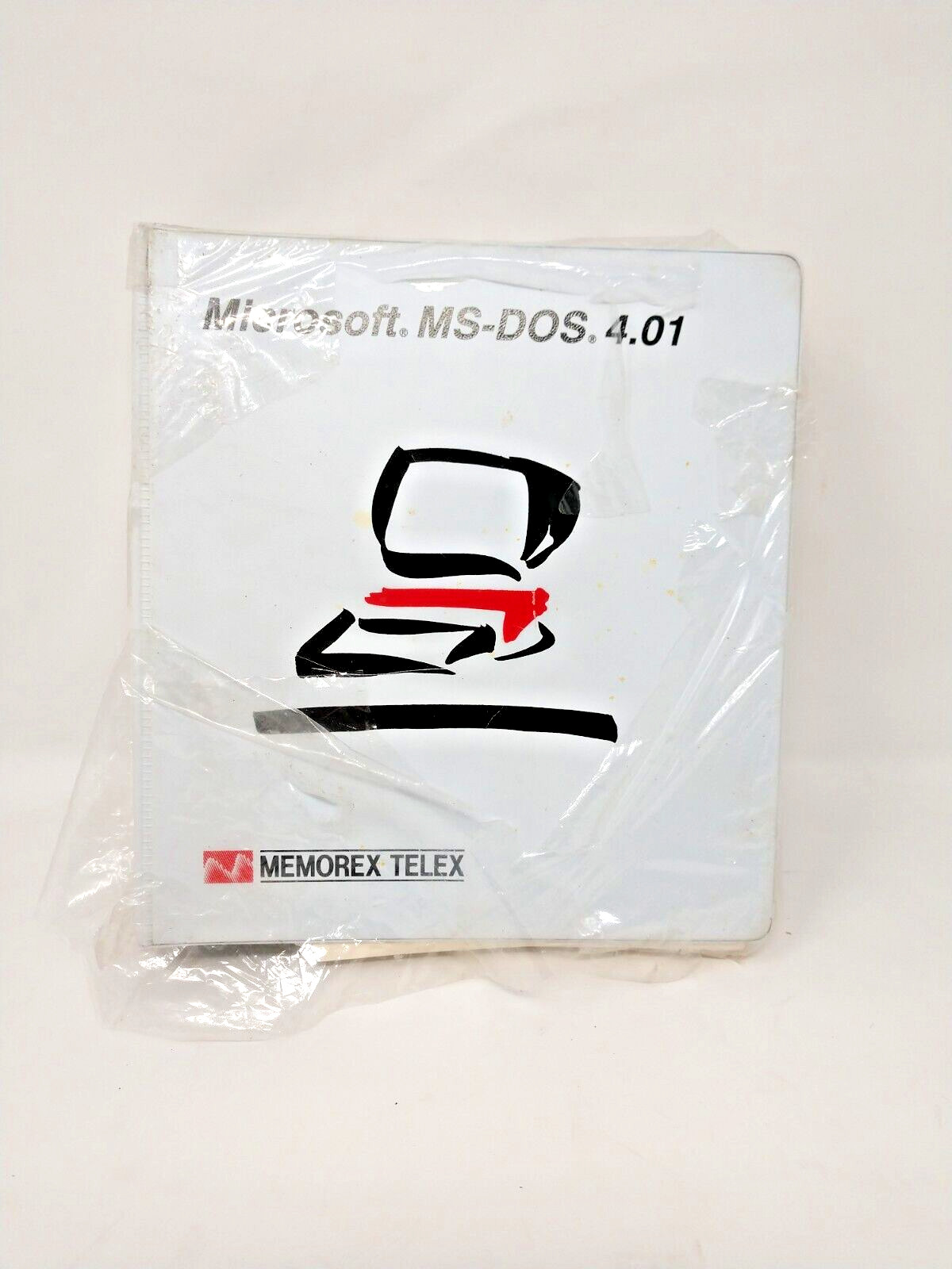 IN SHRINK Microsoft MS-DOS 4.01 OS MEMOREX TELEX Operating System Disks Vintage