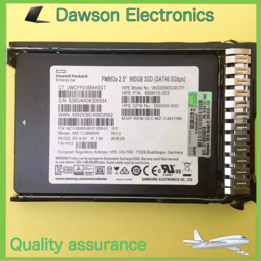P18424-B21 P18483-001 HPE 960GB SATA 6G 2.5" RI SSD Gen10 Solid State Drive NEW