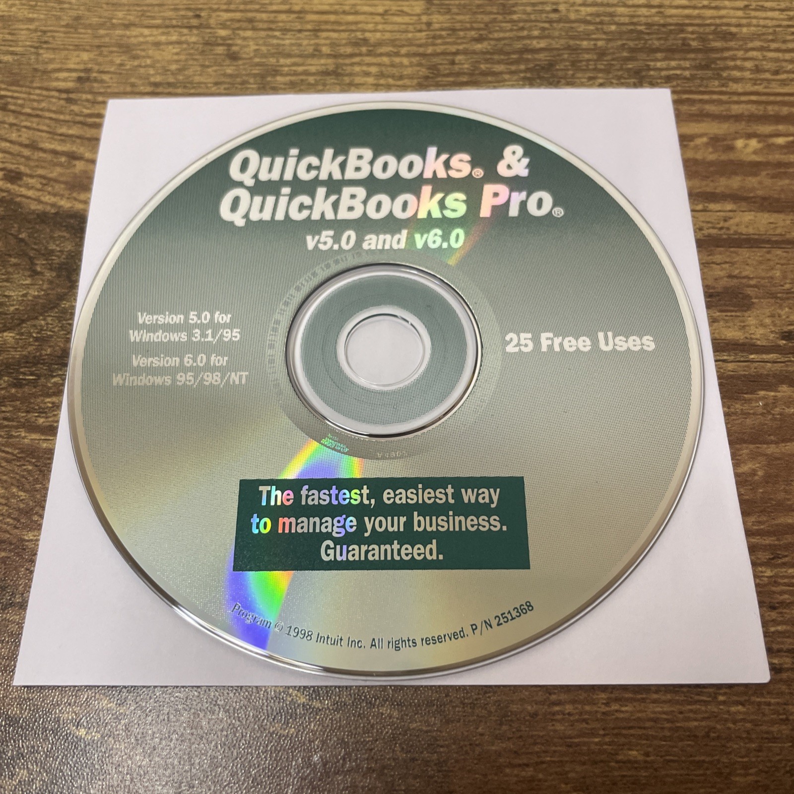 Quickbooks & Quickbooks Pro V5.0 & V6.0 - 1998