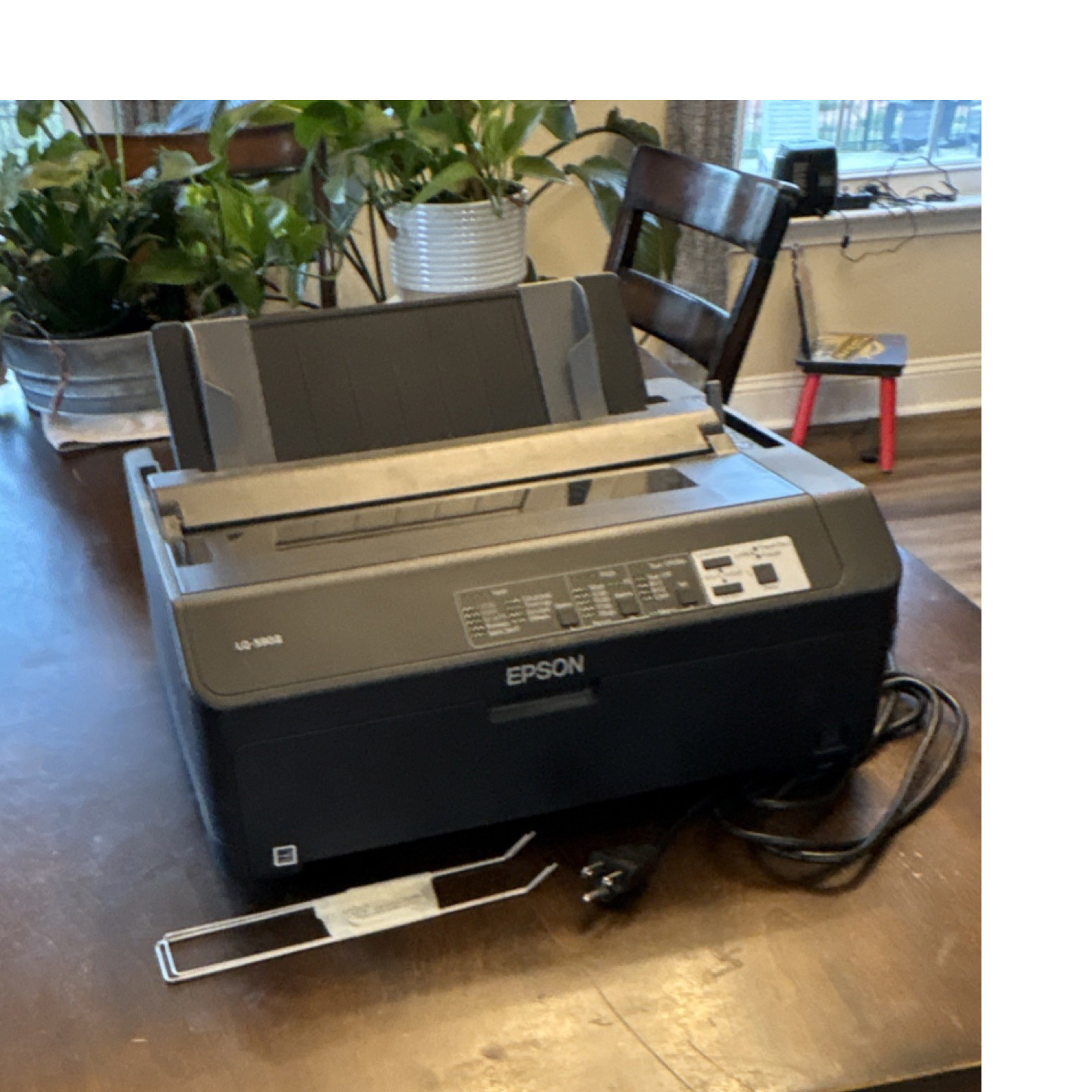 Epson LQ-590II Dot Matrix Black & White Printer USB/Parallel w/ Power Cord