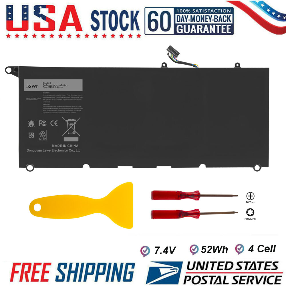 New 90V7W Battery forDell XPS 13 9343 9350 13D-9343 JD25G JHXPY 5K9CP P54G
