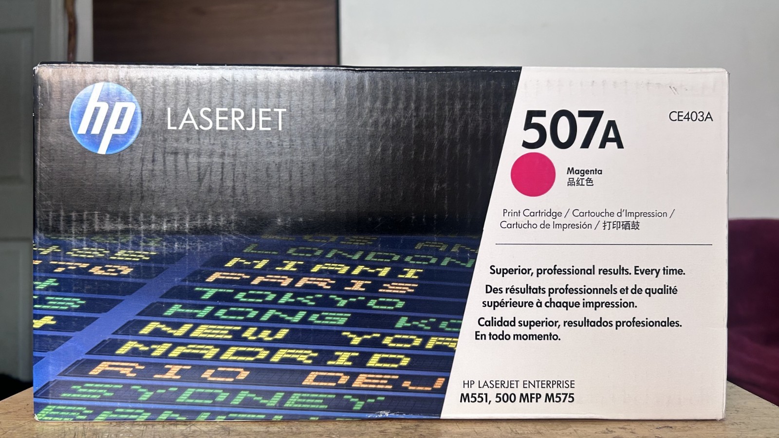 Genuine HP 507A CE403A Magenta Toner Open Box Unused LaserJet M551 M575