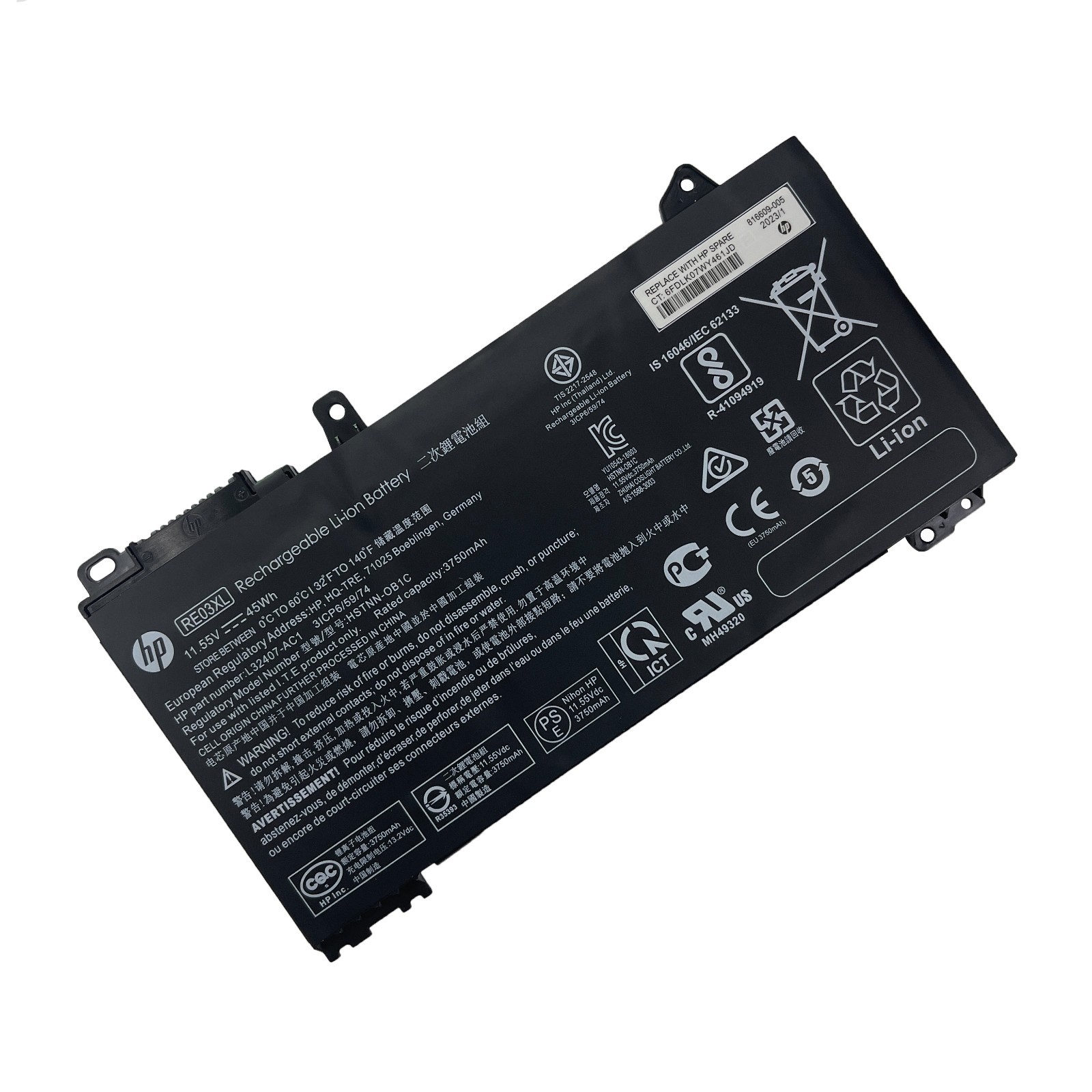 Genuine 45Wh RE03XL Battery For HP ProBook 430 440 450 455R G6 L32656-002