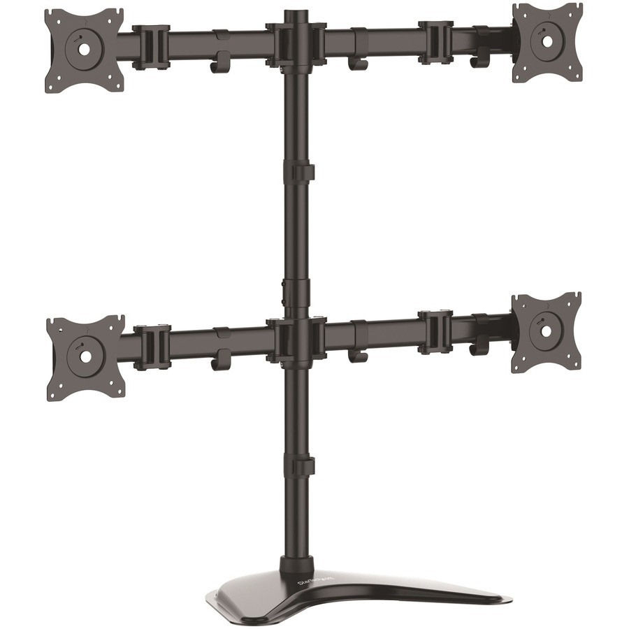 StarTech Quad Monitor Stand, Crossbar, Steel, Monitors up to 27" (17.6lb/8kg),
