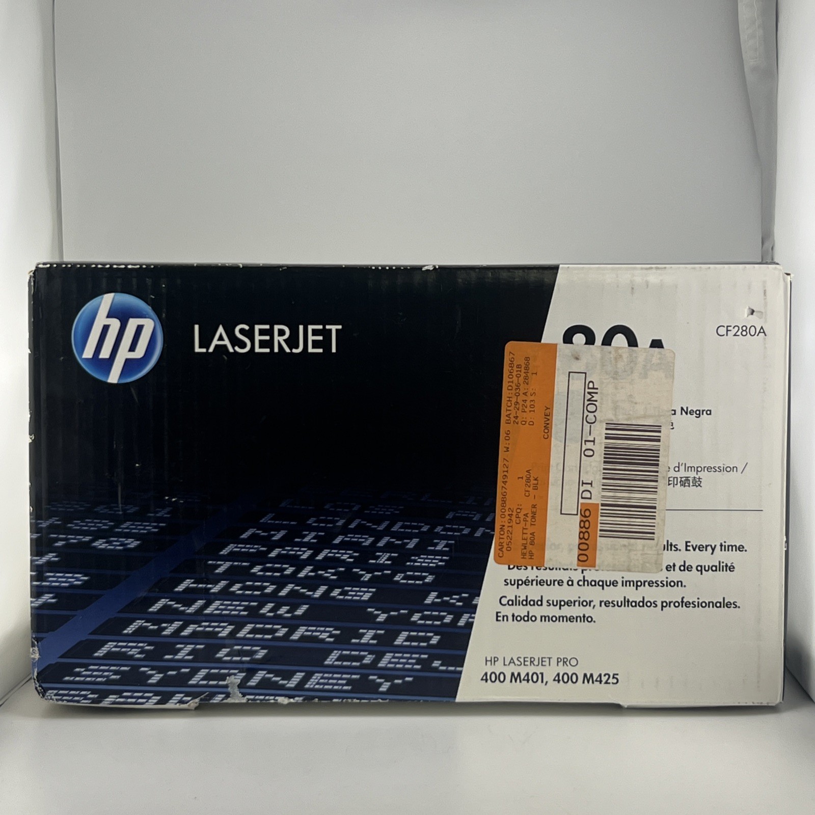 HP 80A CF280A Black Toner Cartridge LaserJet Pro 400 M401a M425dn NEW