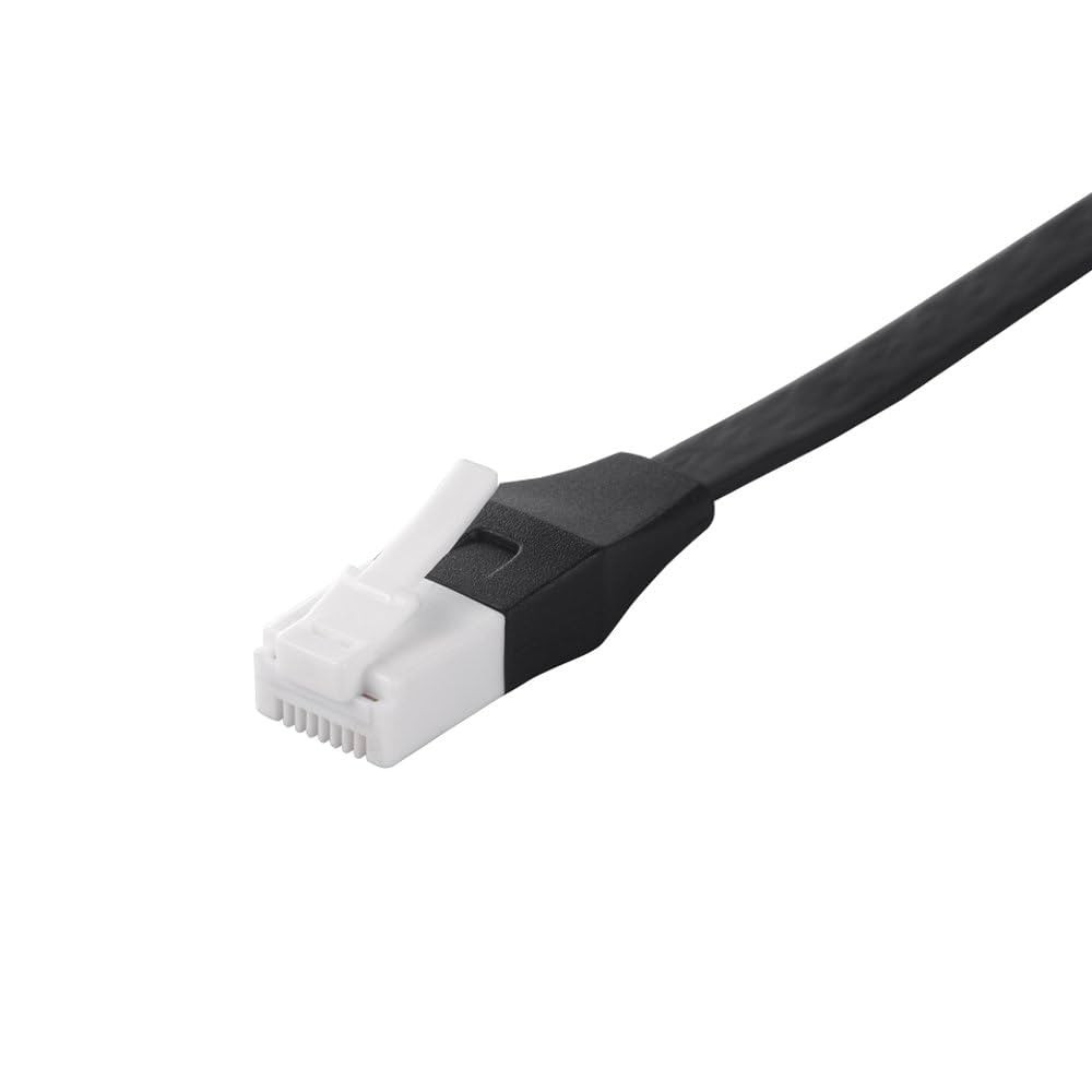 BUFFALO Cat6a Flat LAN Cable 5m Straight BSLS6AFU50BK Black Japan Import