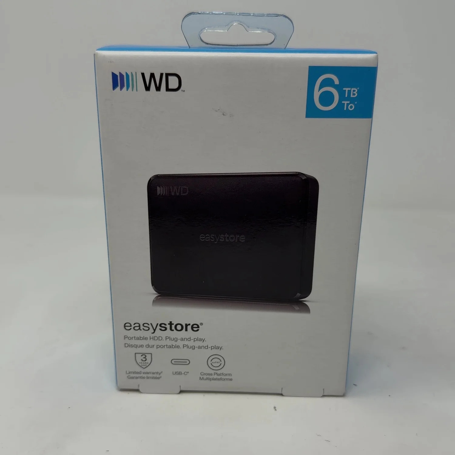 New Western Digital WD Portable easystore 6TB HDD