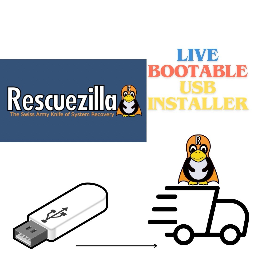 Rescuezilla 8Gb Bootable USB System Recovery Clone Partition Flash Drive