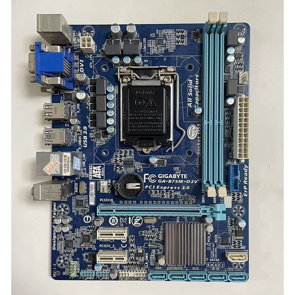 FOR Gigabyte GA-B75M-D2V DDR3 16G USB3.0 SATA3.0 B75 Motherboard Test ok
