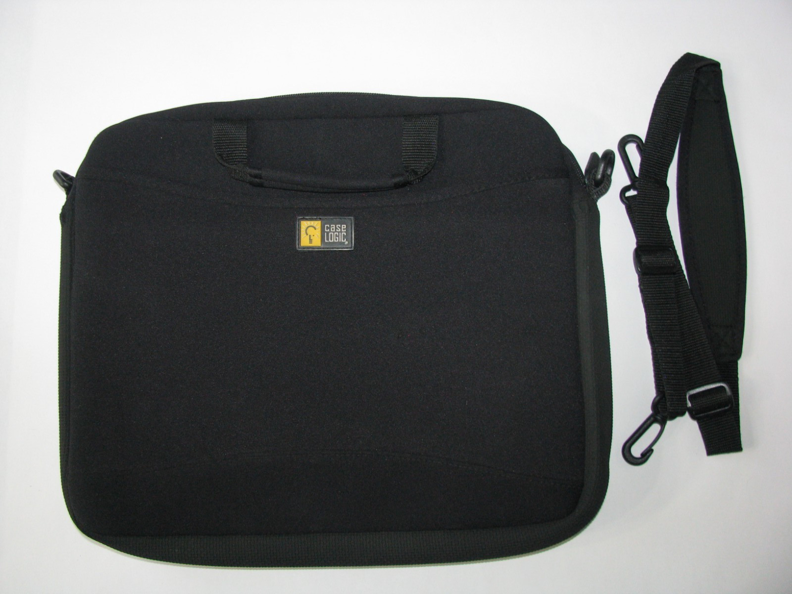 Case Logic Black Laptop Computer Bag Slip On Cover Brief Case w/ Shoulder Strap