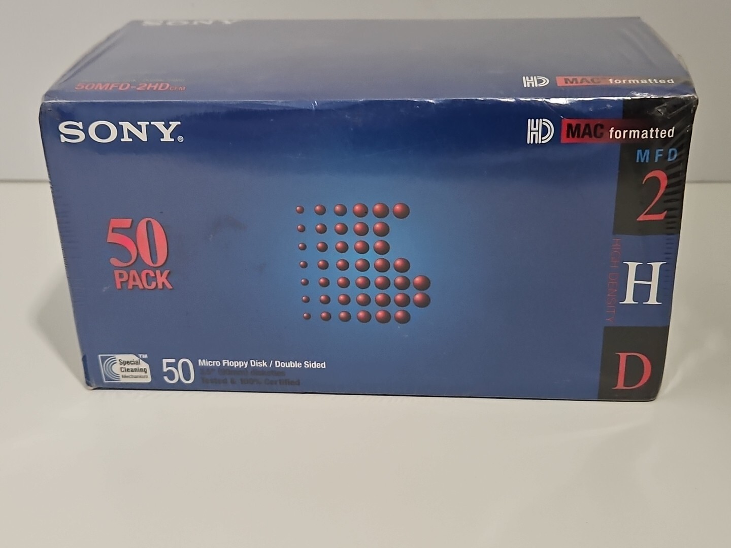 Sony MFD-2HD Micro Floppy Disks 3.5" MAC Formatted 50 Pack Brand New/Sealed