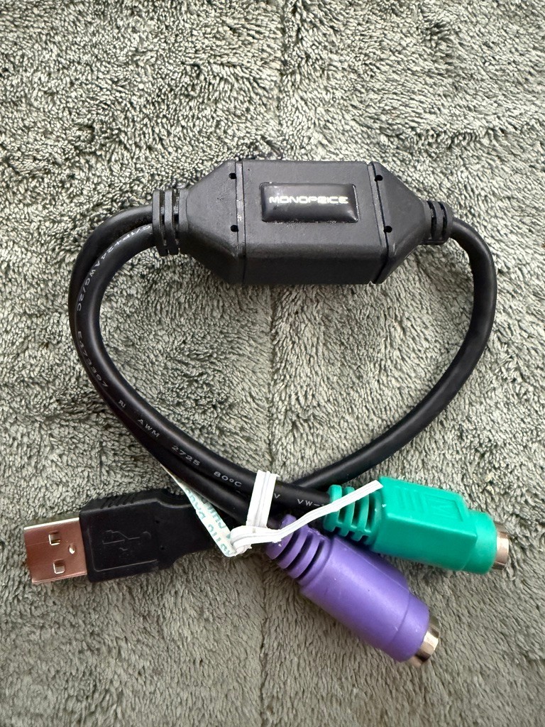 Monoprice USB to PS/2 Adapter Cable | Tested & Working | For Keyboard & Mouse