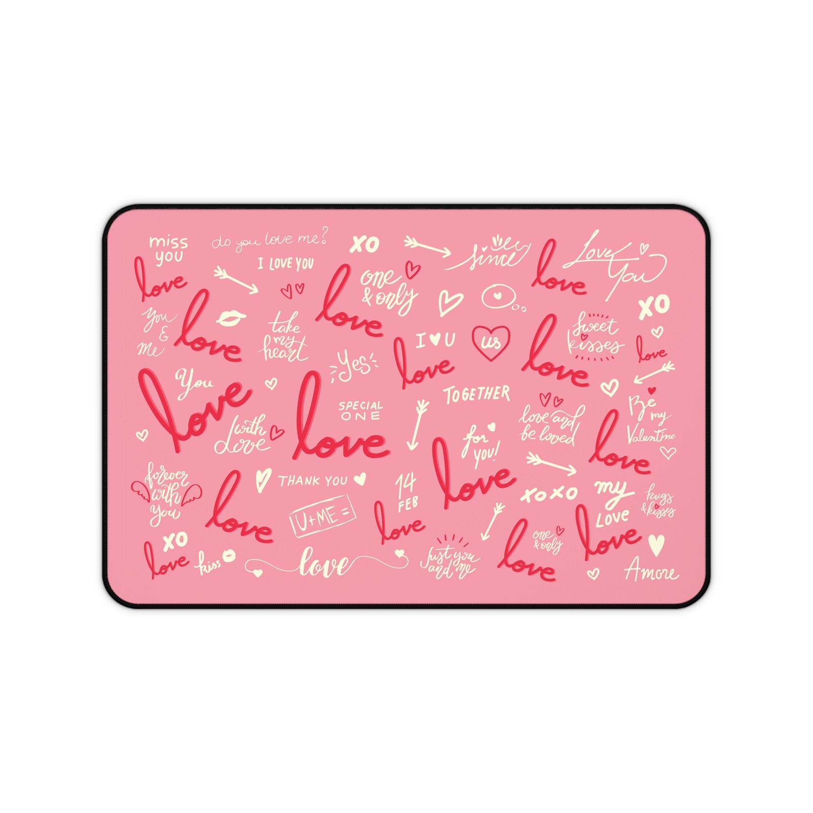 Valentines Gifts for Her | Pink Desk Mat | Extra Large Mouse Pad Gift for Him