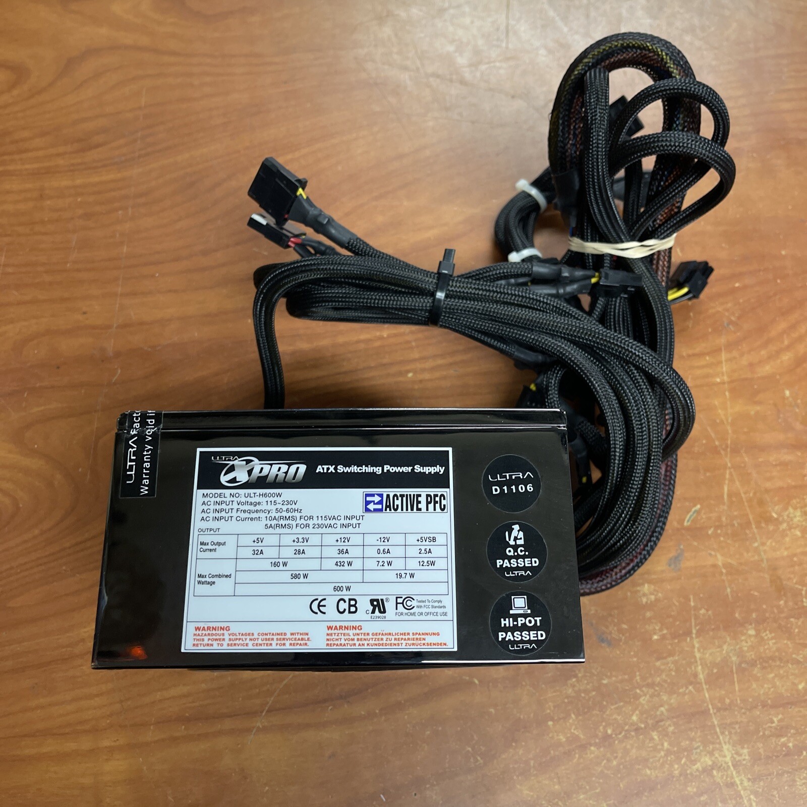 Ultra X-Pro 600 power supply