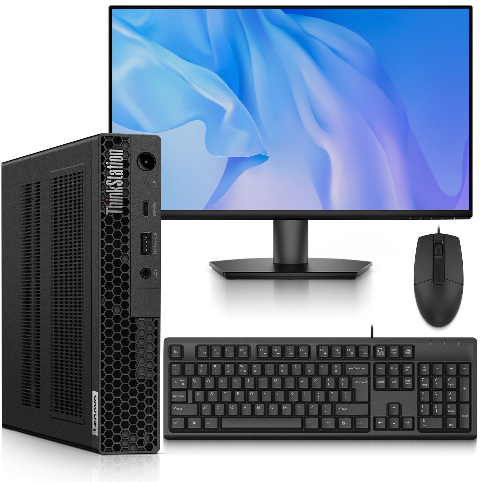 Lenovo P340 Tiny PC Intel i5-10th 16GB RAM 128GB SSD 24" LED Wi-Fi Window 11 pro