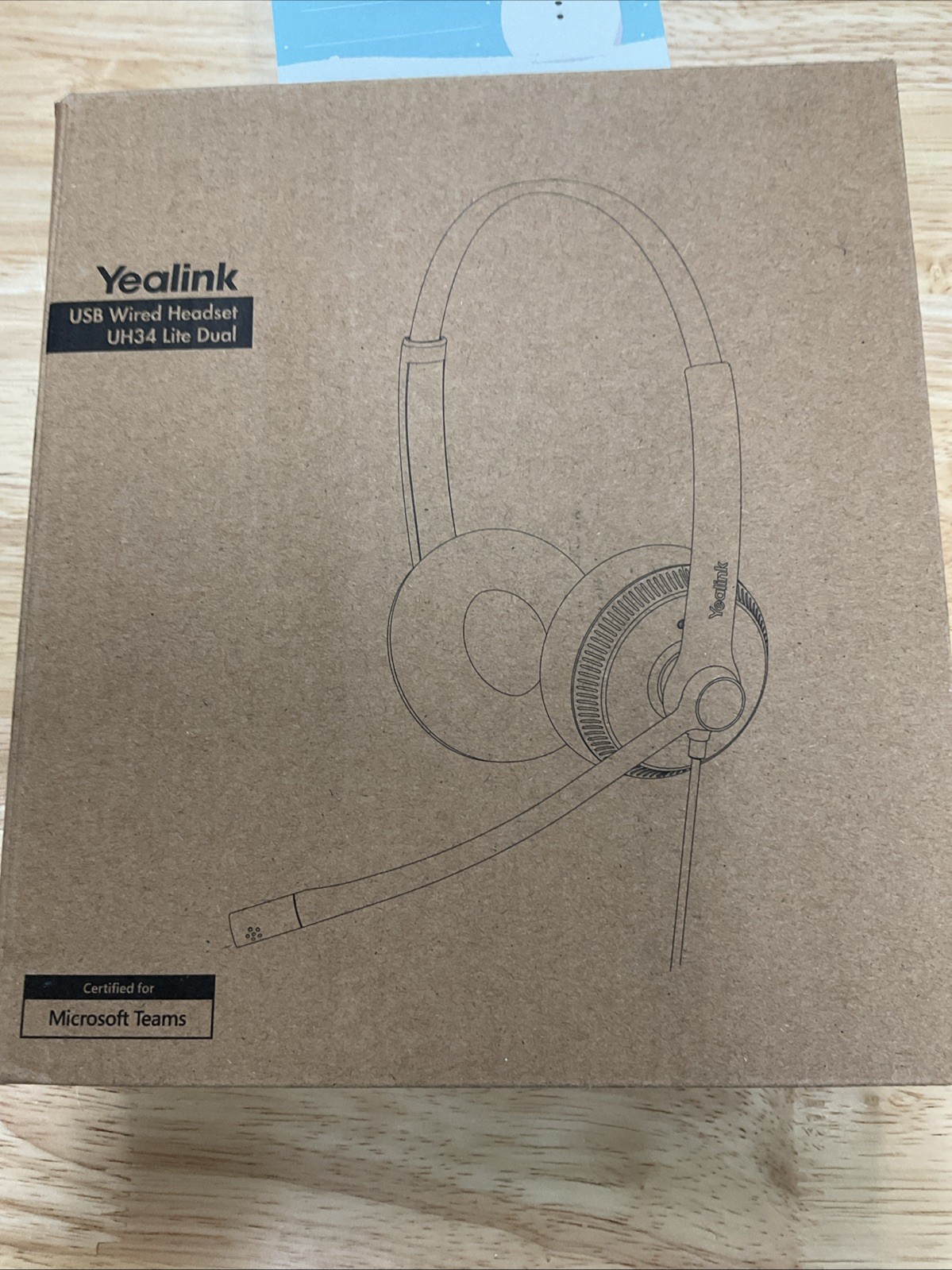 Yealink UH34 USB Headset With Mic Ultra Light Wired Headphones PC Call Center