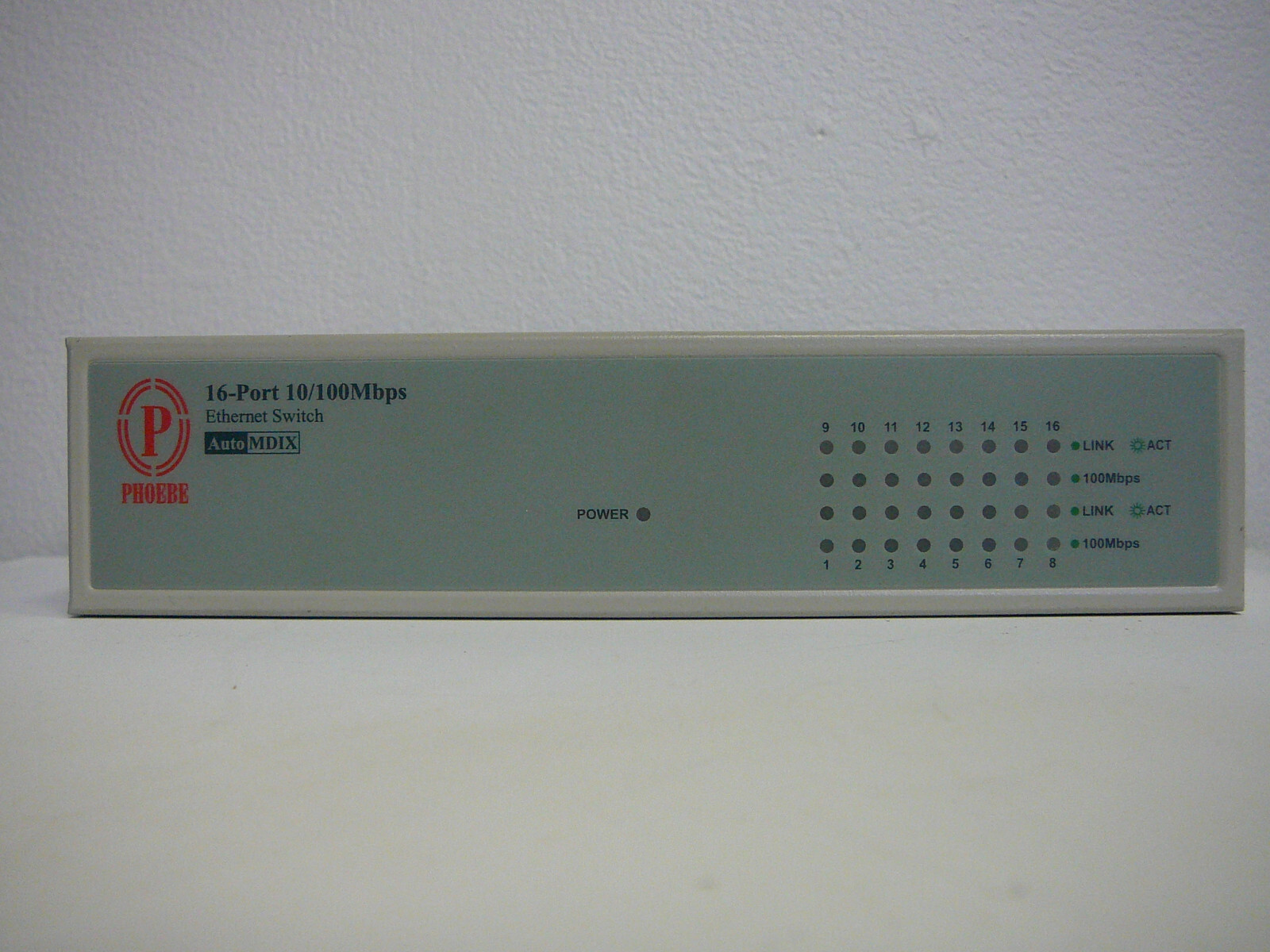Phoebe OCT16SW- DESKTOP OCT16SW 16-Port 10/100Mbps Ethernet Switch (No Adapter)
