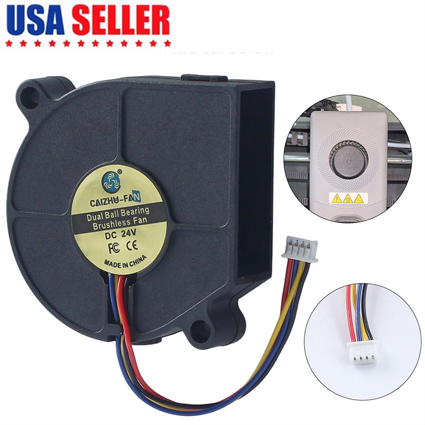24V Extrusion Head Turbo Cooling Fan 3D Printer Parts for 5M Pro 5015
