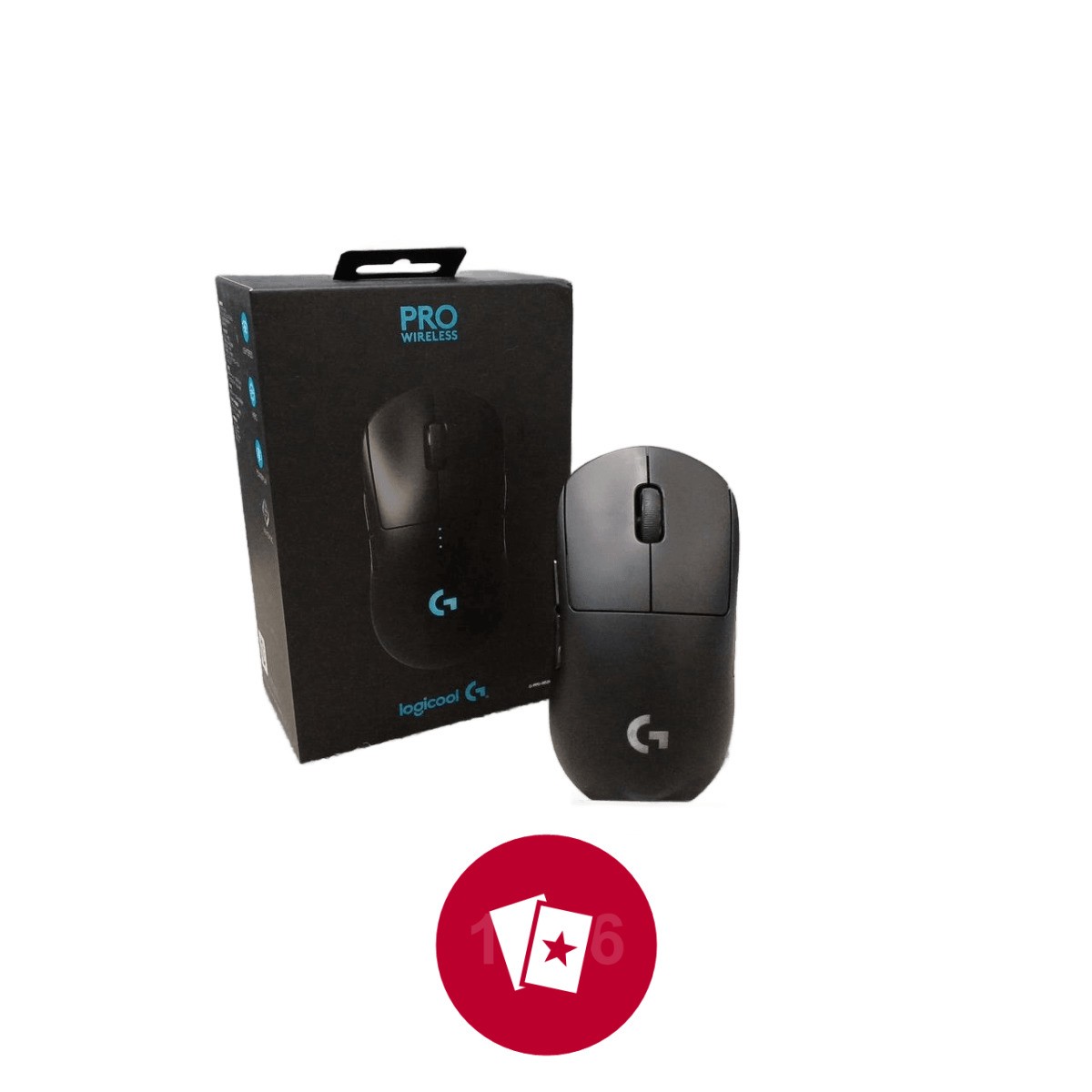 LOGICOOL Wireless Mouse 8 Buttons 16000dpi USB 2.4GHz 63.5x40x125mm Used Japan