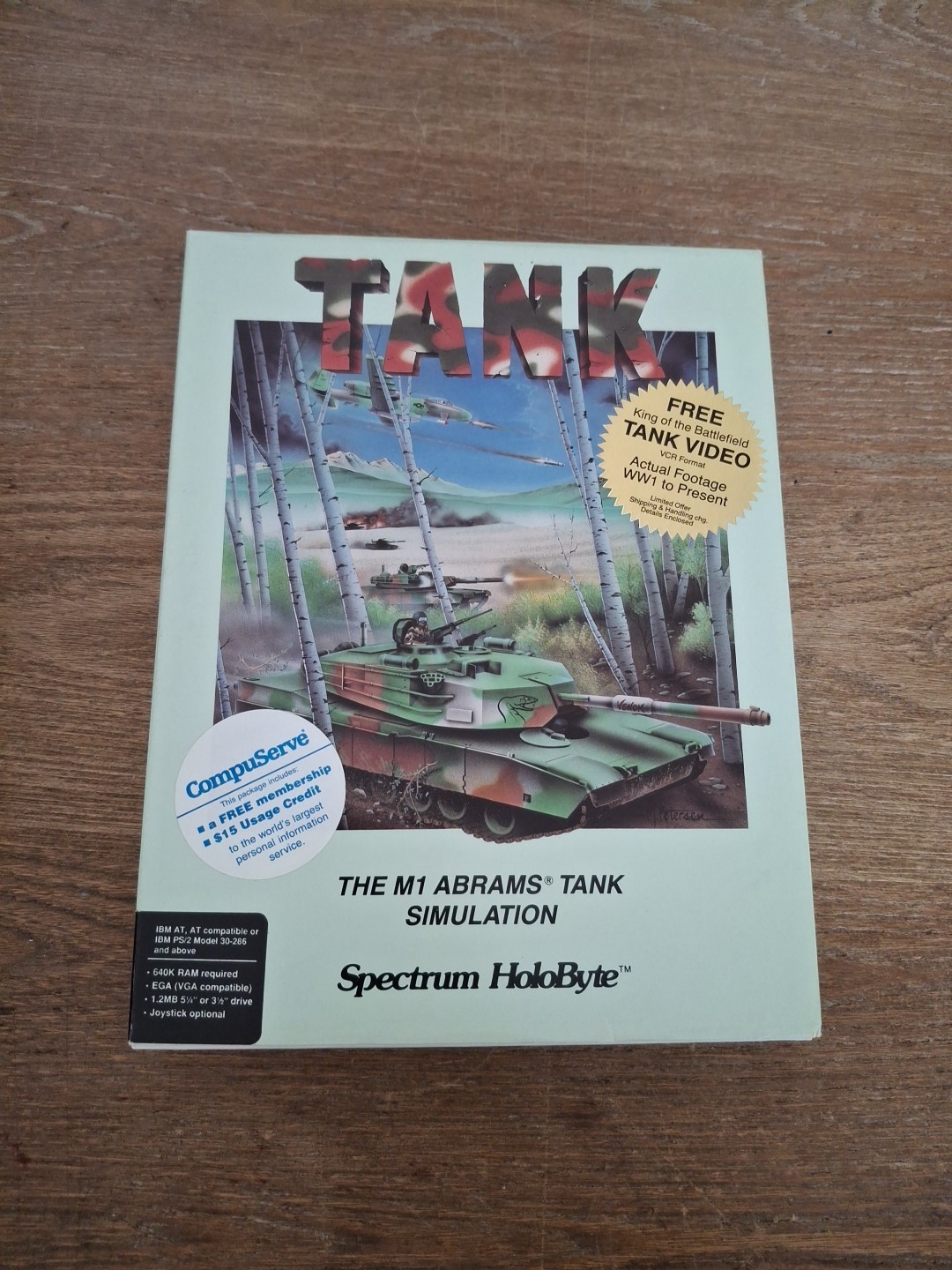 TANK The M1 Abrams Tank Simulation Big Box PC 5-1/4" & 3-1/2" Spectrum HoloByte