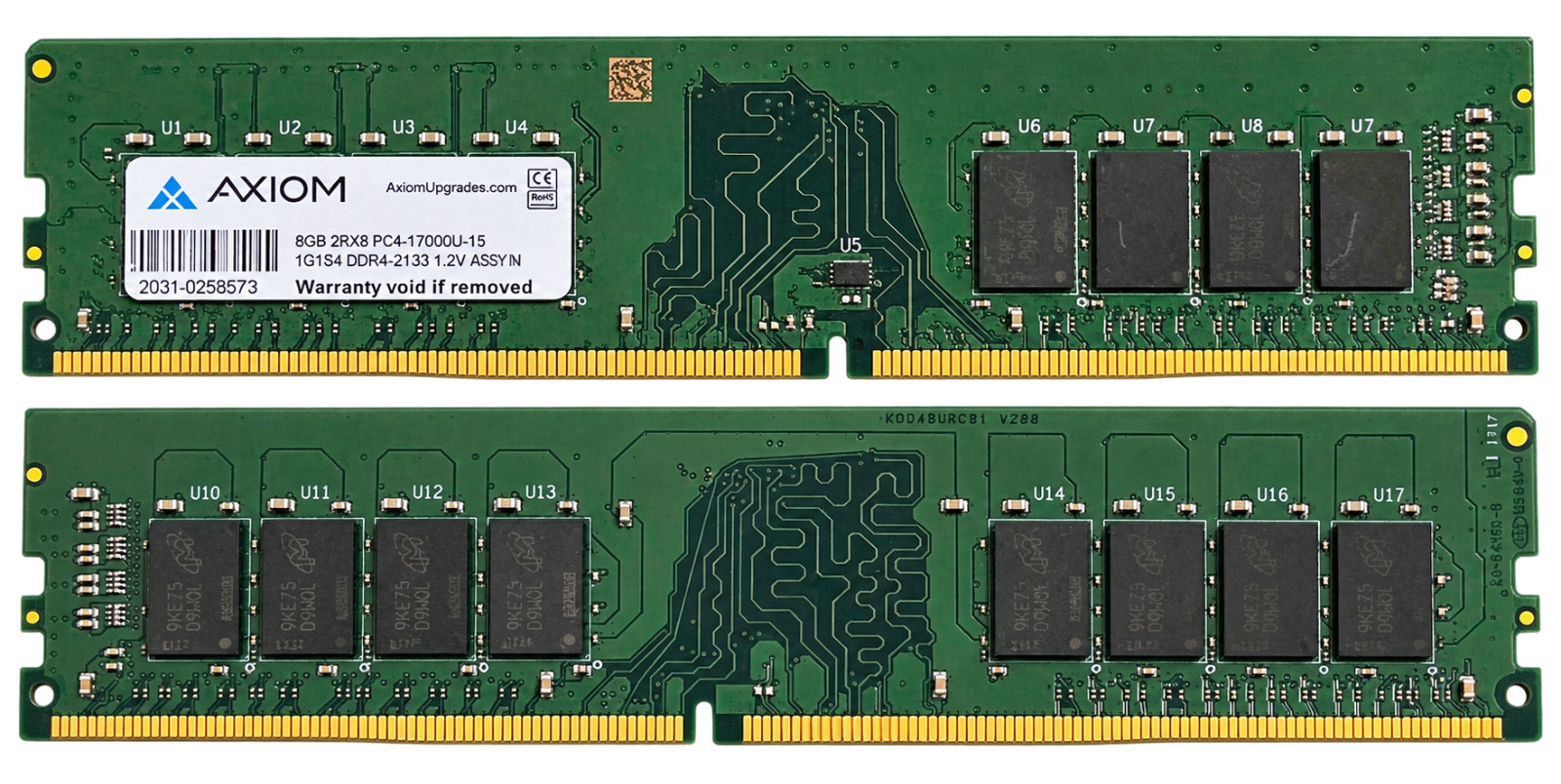 Axiom 8GB DDR4-2133 PC4-17000U 2Rx8 288-Pin Desktop RAM Tested Working