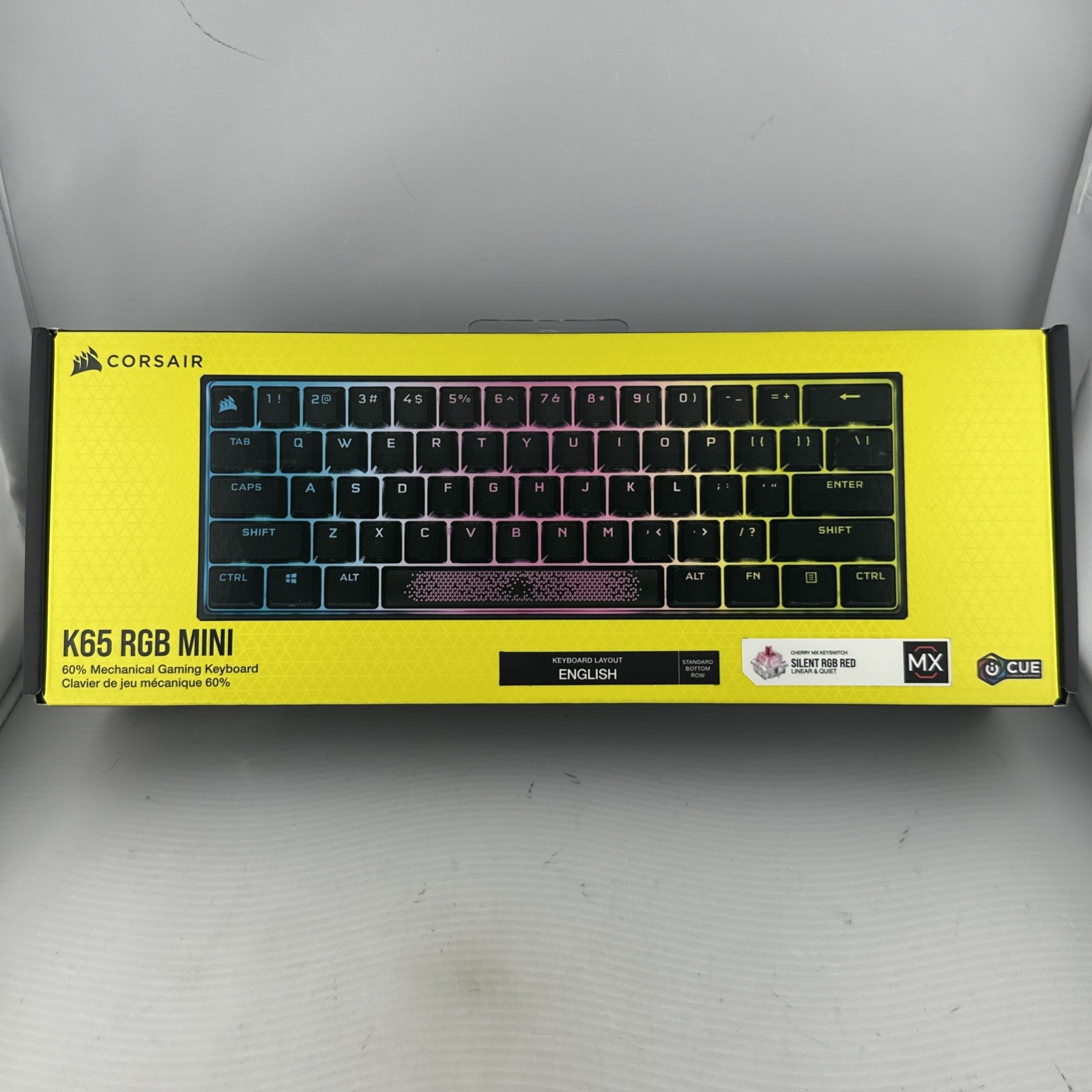 Corsair K65 RGB MINI 60% Mechanical Gaming Keyboard - Cherry MX Silent