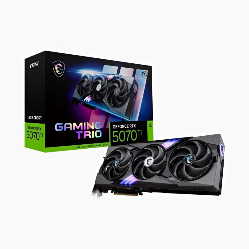 MSI Gaming Trio GeForce RTX 5070 Ti 16GB GDDR7 RGB Graphics Card