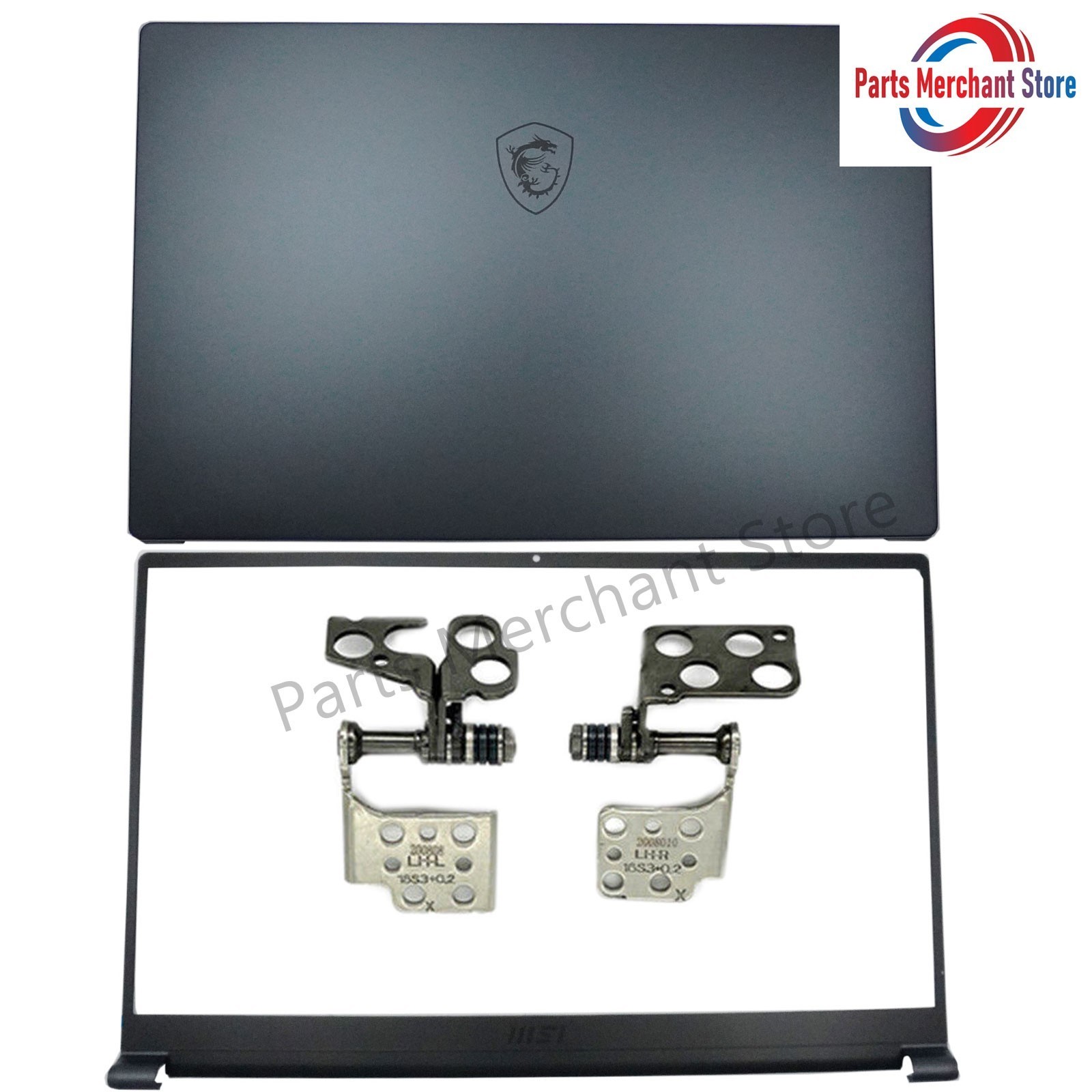 New MSI PS63 MS-16S1 PS63 8RD 8SC 8M 8MO Lcd Back Cover Bezel Hinges Black US