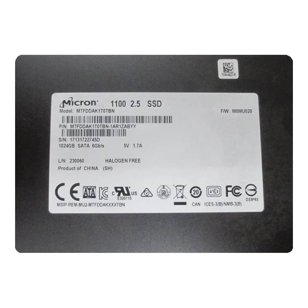 Micron 1100 1TB SSD 2.5" SATA 6Gb/s Solid State Drive MTFDDAK1T0TBN-1AR1ZABYY