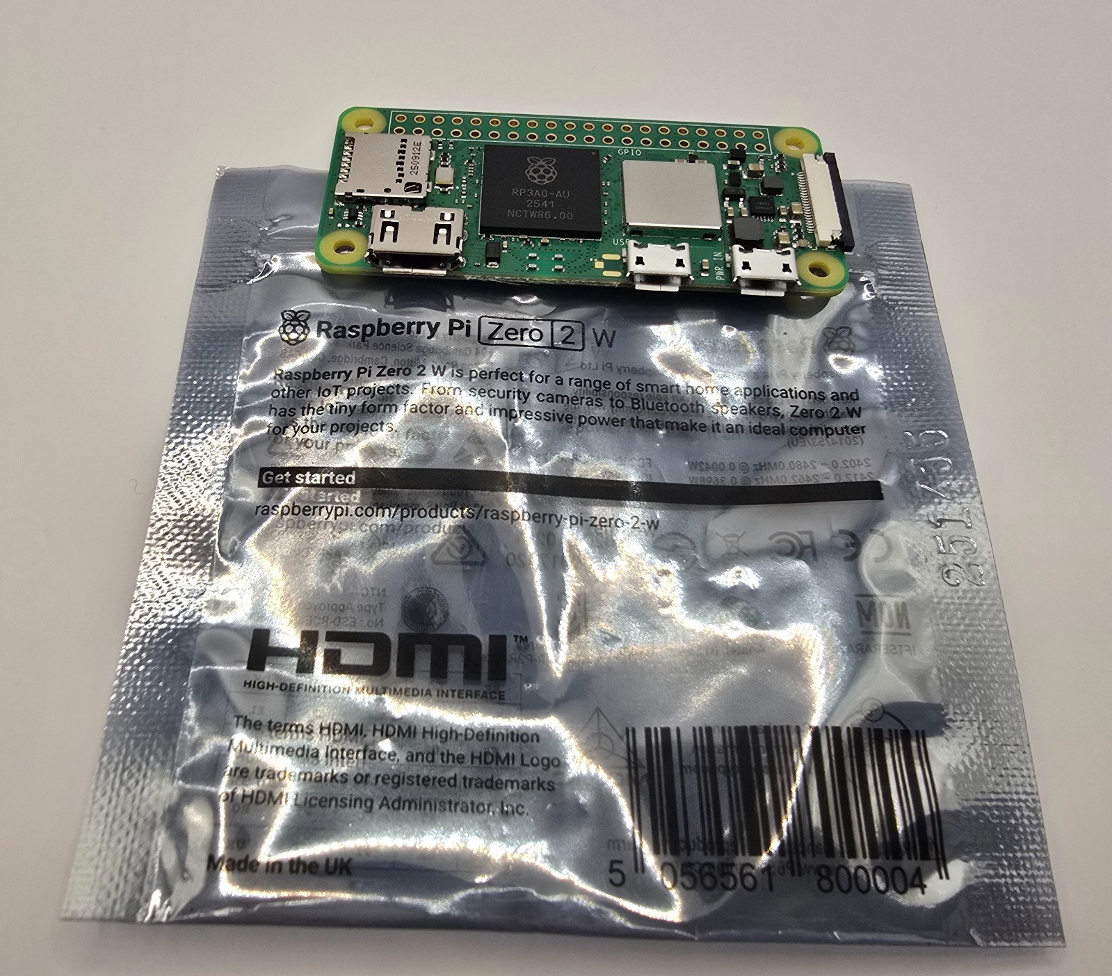 Raspberry Pi Zero 2 W Single Board Computer BRAND NEW - 512MB RAM Bluetooth WiFi