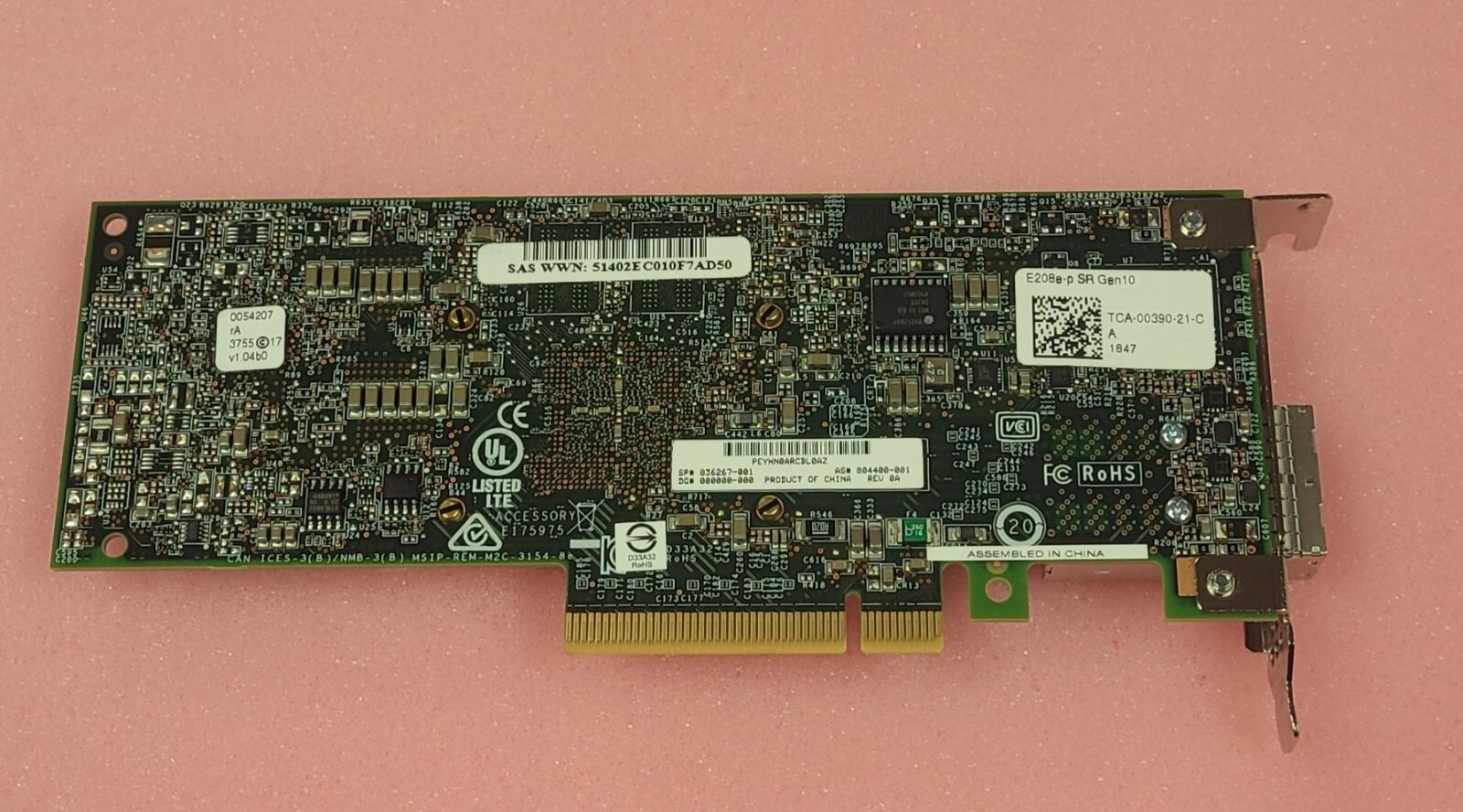 HPe 836267-001 Smart Array E208e-P SR G10 12G SAS Raid Controller 804400-001