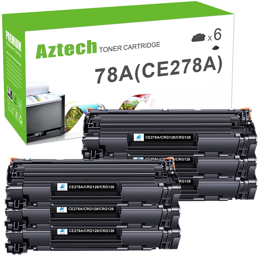 6PK CE278A 78A BK Toner Cartridge Fit For HP LaserJet P1600 P1606 M1536 M1536dnf