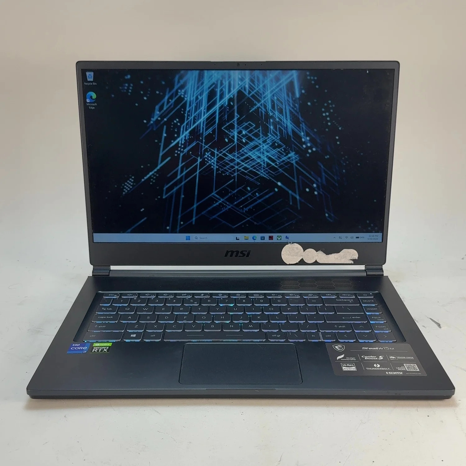 MSI Stealth 15M 15.6" i7-1185G7 3.0GHz 16GB RAM 1TB SSD GeForce RTX 2060 Max-Q