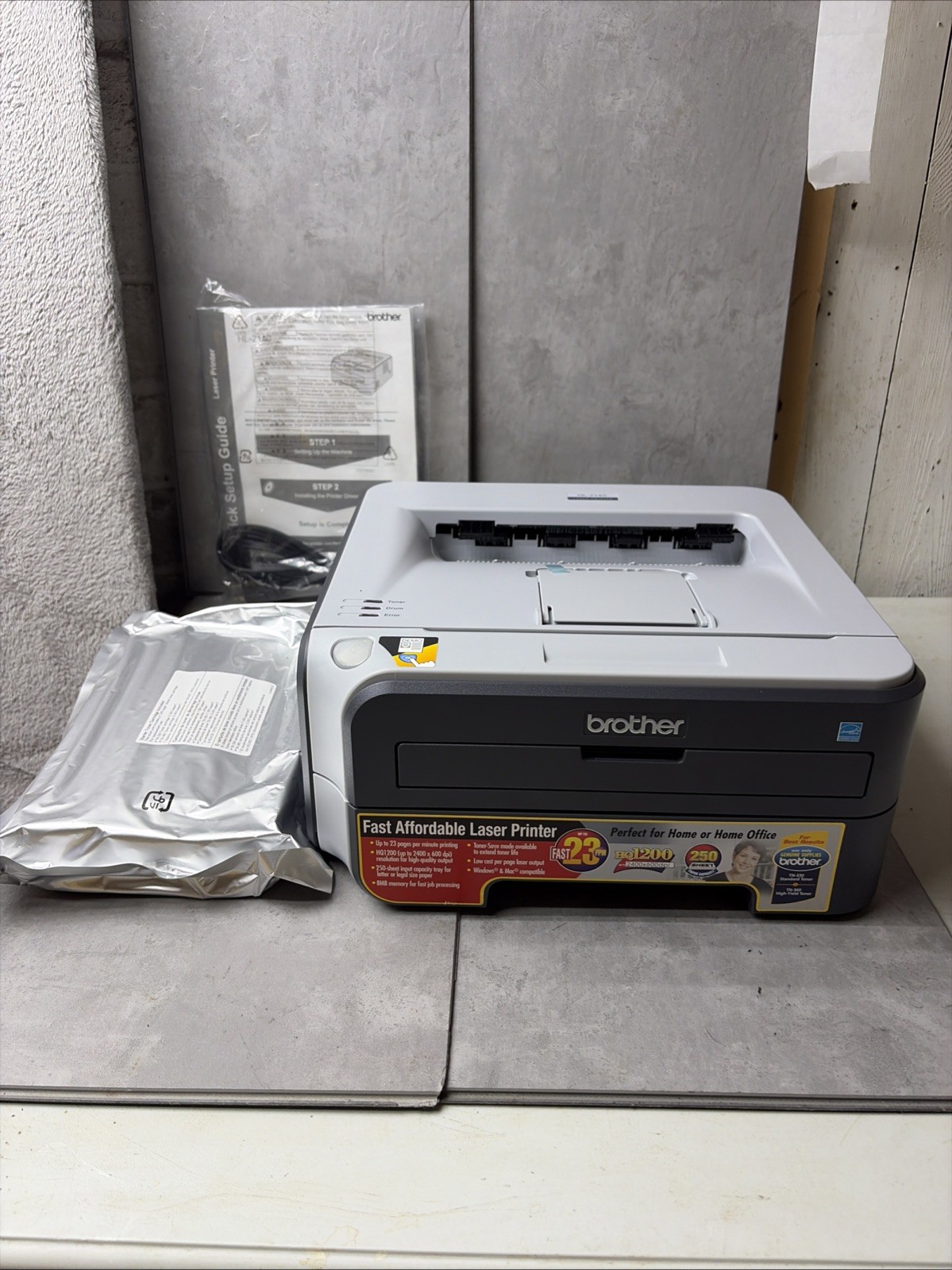 New Brother HL-2140 Standard Monochrome Laser Printer Bundle Manual Disc Kit