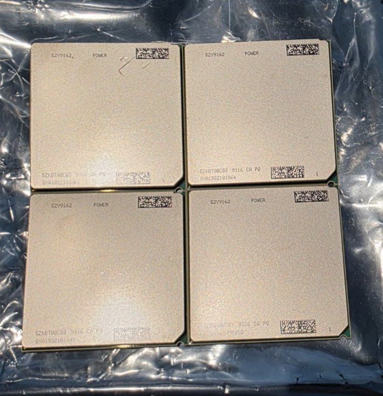 Four 52Y9162,  4.22 GHz 0/12-core POWER7+ processor module