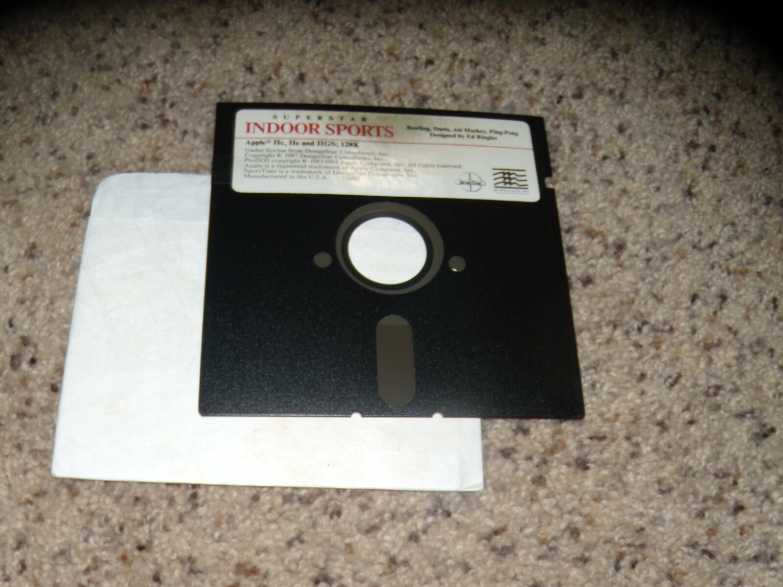 Superstar Indoor Sport for the Apple II on 5.25" disk - Tested