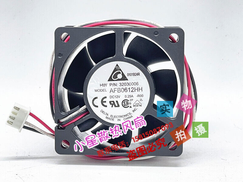 New Delta 6025 6cm Afb0612hh-r00  H3c Huawei Server Fan 12v 0.25a