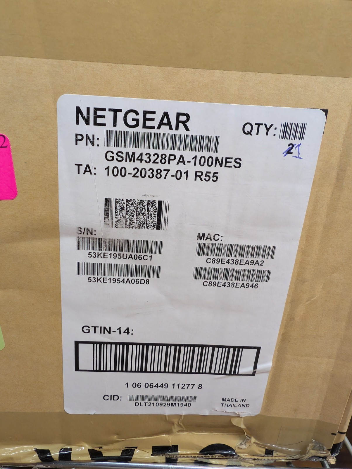 New, NetGear, GSM4328PA-100NES, SM4300-28G-POE+ Managed SWCH APS550W