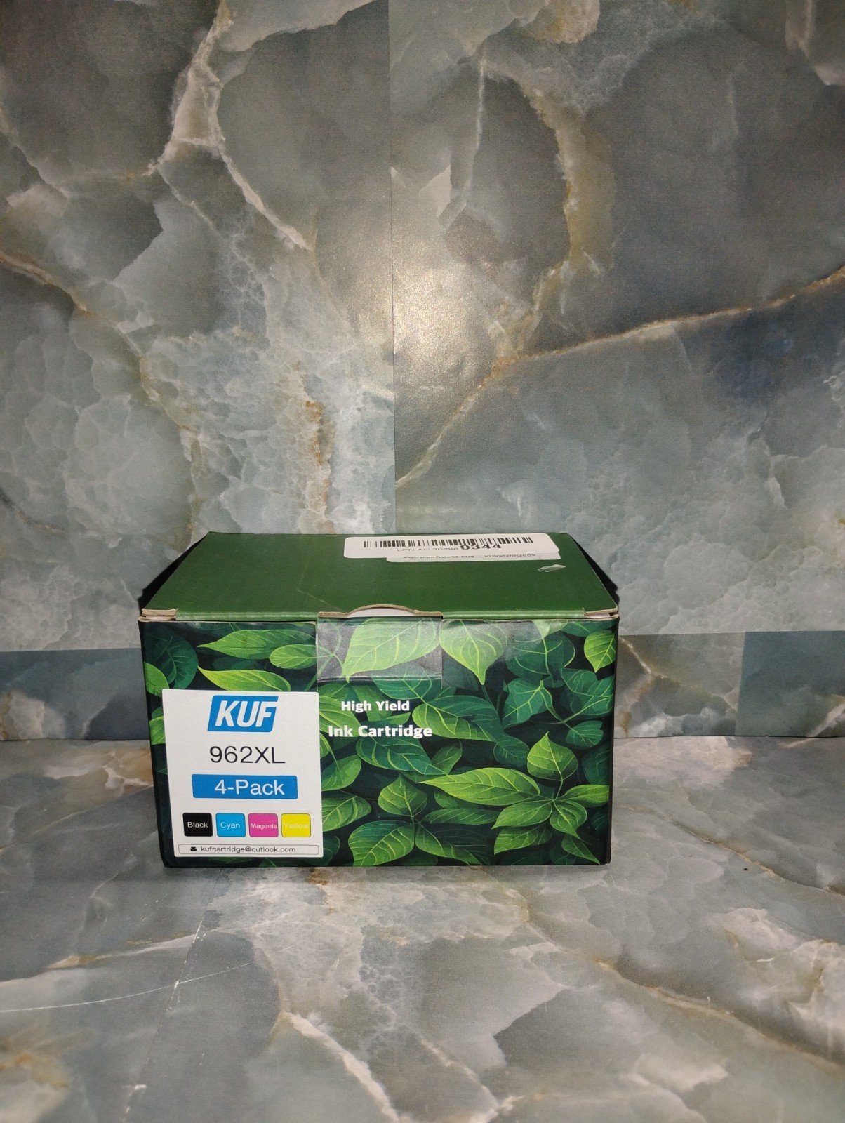 KUF 962XL High Yield Ink Cartridge 4-Pack Black Cyan Magenta Yellow 03/2028