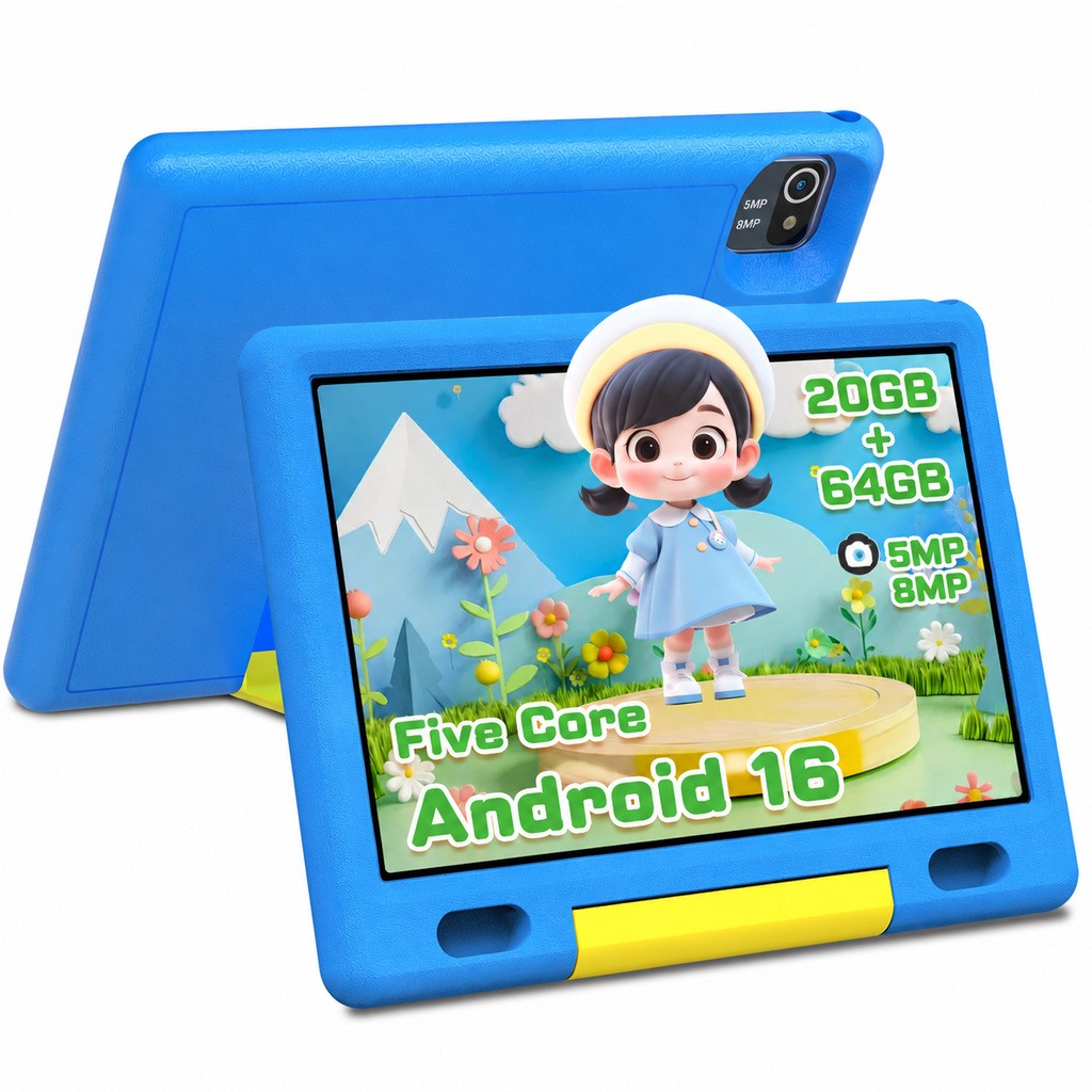 2026 New Kids Tablet 10.1" Android 16 20GB RAM 64GB Wifi Five Core A333 Google