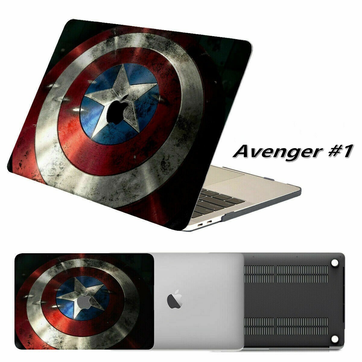 2026 New For Macbook Air Pro Avengers Pattern Matte Rubberized Hard Case Cover