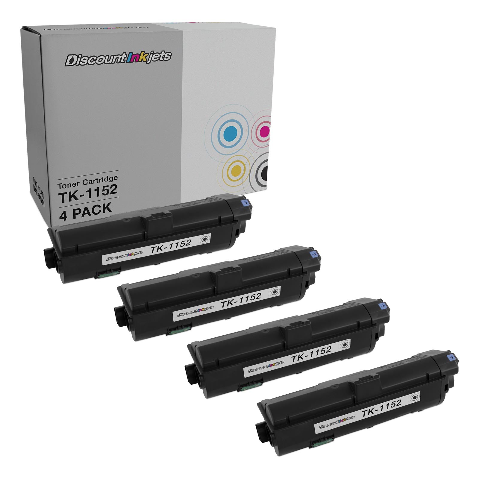 Toner Cartridge Replacement for Kyocera TK-1152 1T02RV0US0 Black, 4-Pack