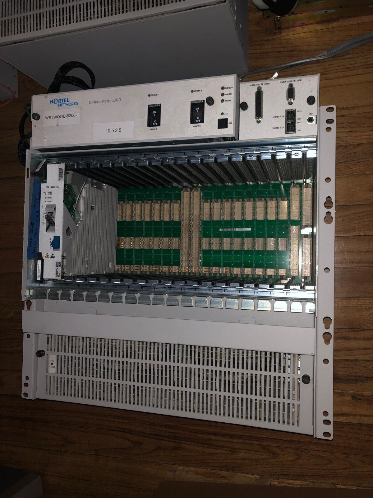 Nortel OPTera Metro 5200 OADM Shelf NT0H50BA Transport Network