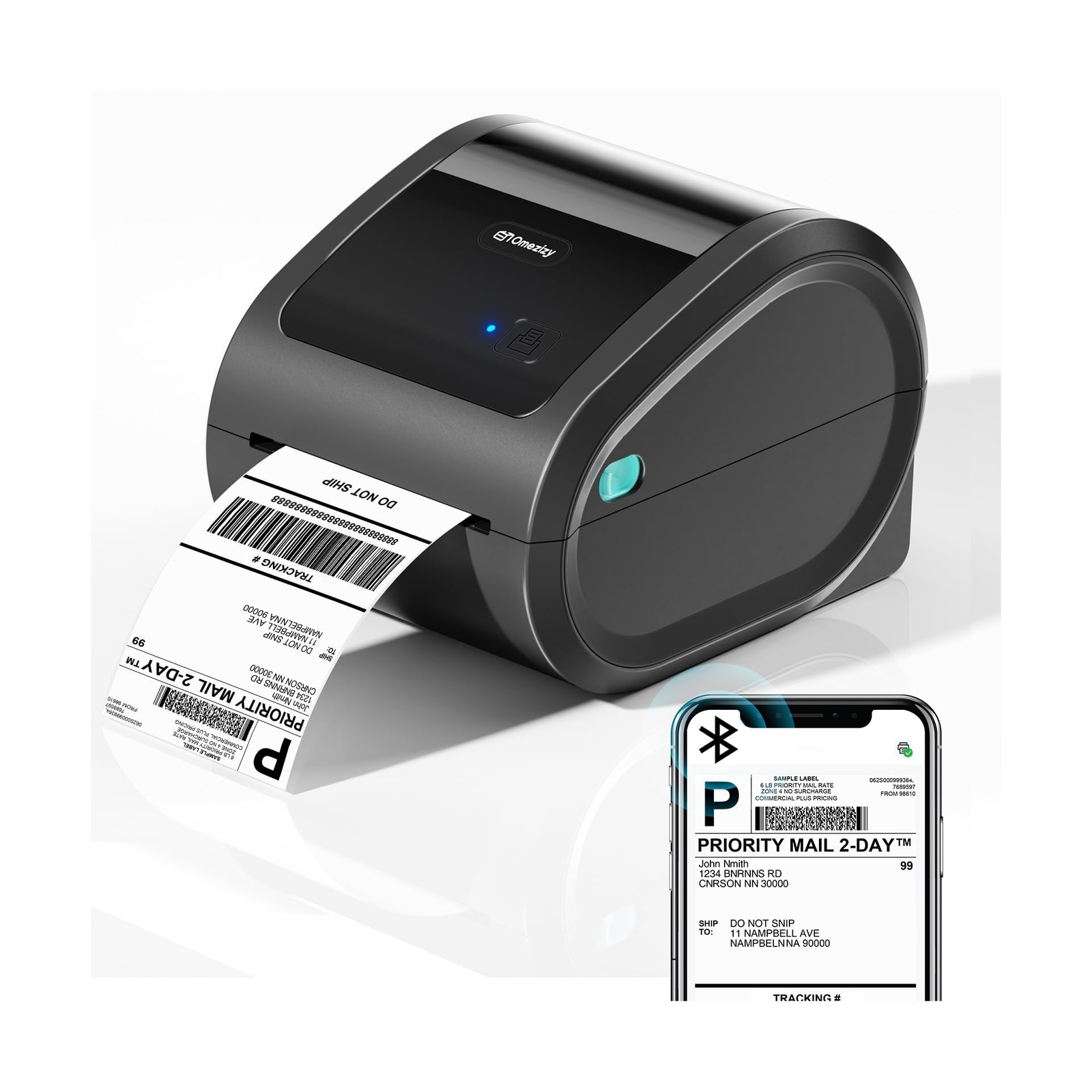 Bluetooth Thermal Label Printer 4x6 - D520BT Thermal Shipping Label Printer f...