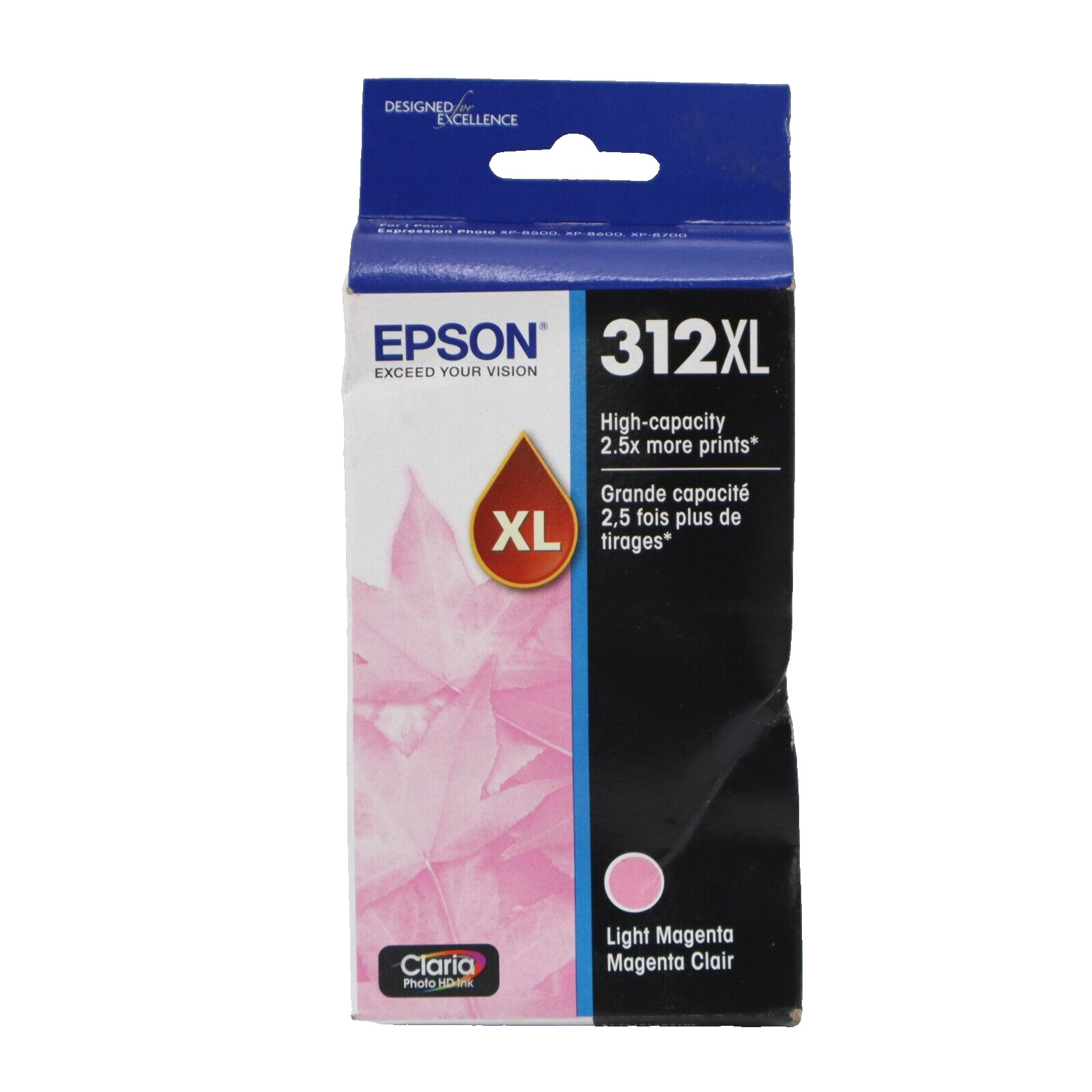 Genuine Epson 312XL Light Magenta Ink Cartridge T312XL320S High-Capacity 02/2026