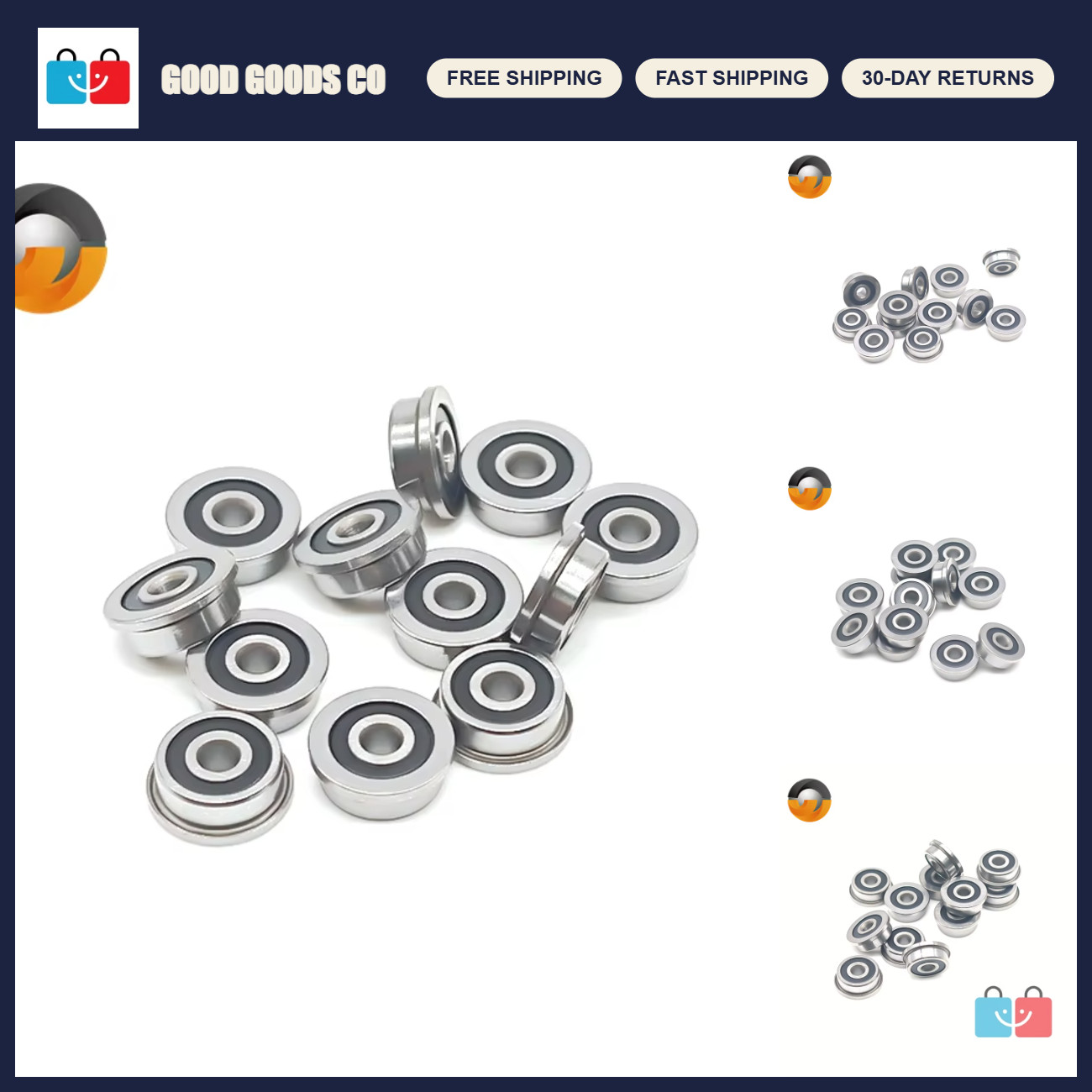 10pcs Mini Flange Bearings 3x10x4mm ABEC-7 Rubber Sealed for 3D Printer Extruder