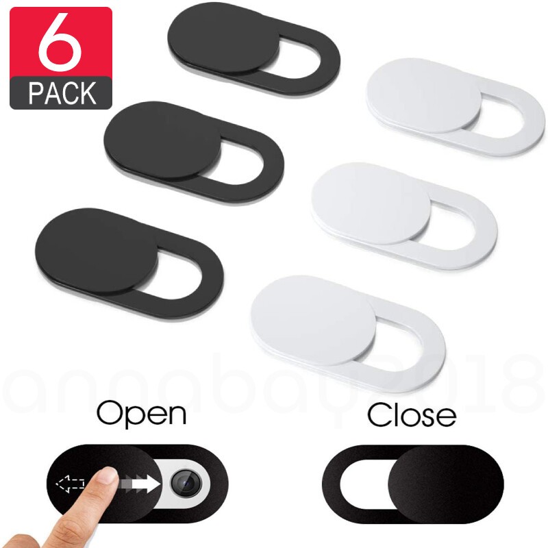 6 Webcam Cover Sticker Slide Camera Privacy Security Protect For Phone Laptop