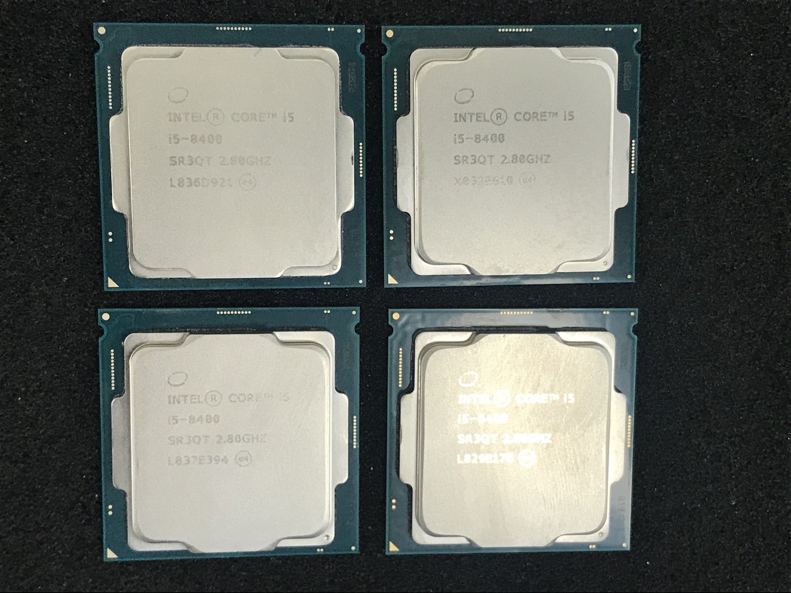 (Lot of 4) Intel Core i5-8400 2.80GHz 6-Core CPU SR3QT LGA1151 - CCPU163A