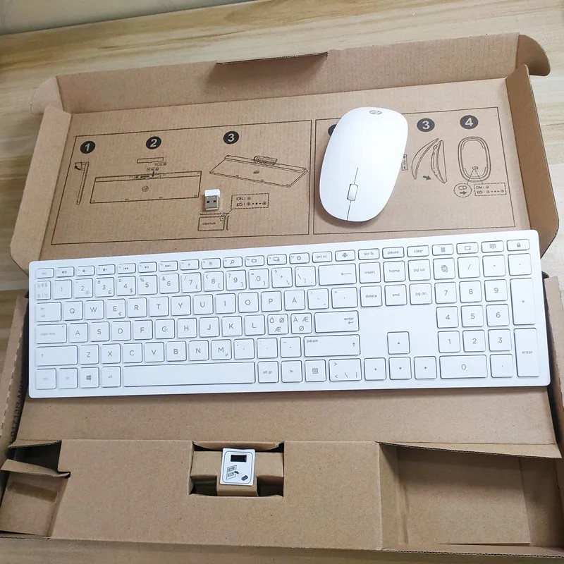 Nordic Layout ultra-thin Wireless keyboard and mouse for HP 710/HSA-P003K